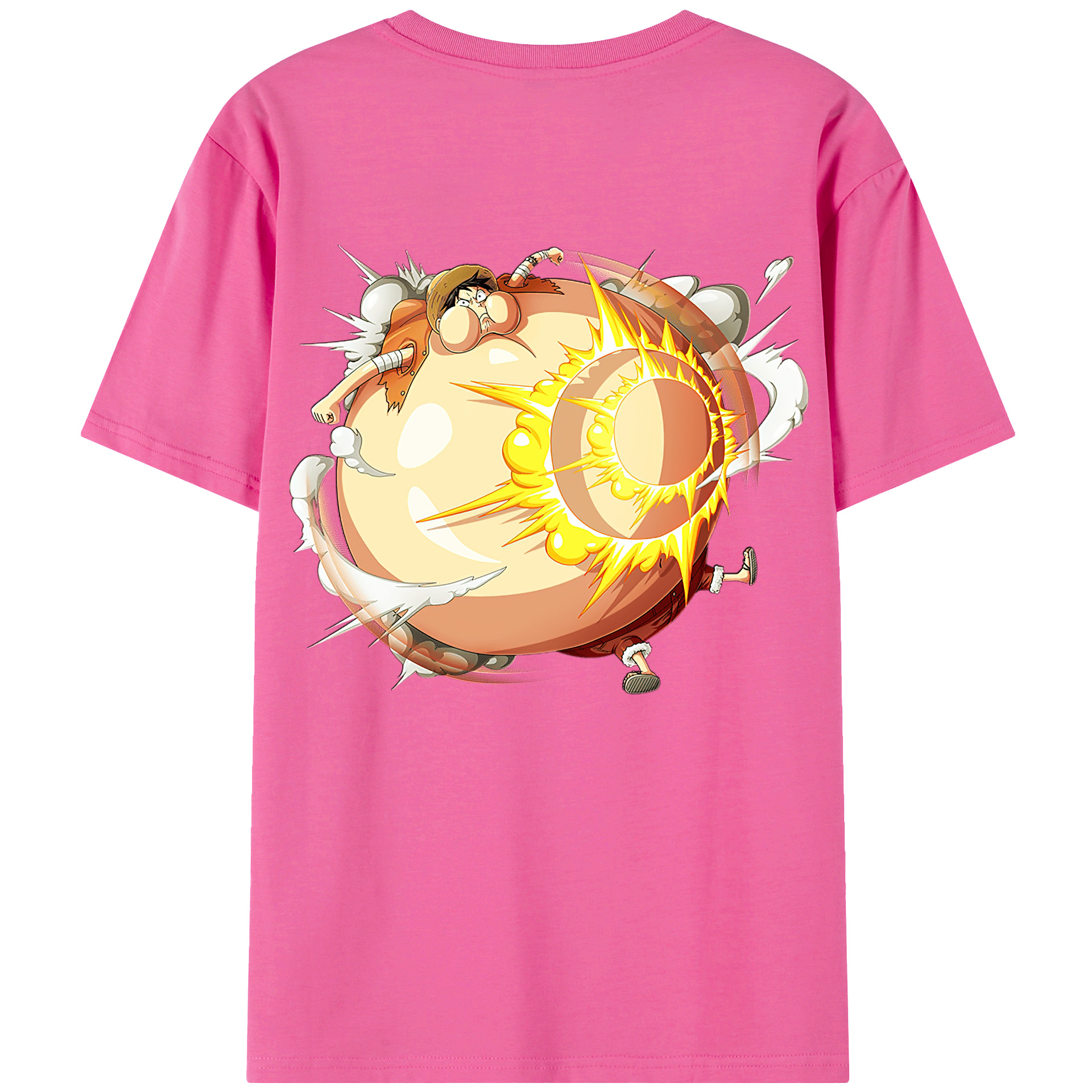 （画像用） ワンピース モンキー・D・ルフィ ONE PIECE Monkey D. Luffy レディース半袖Tシャツ(バックプリント)